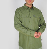 Mens Jack Wolfskin 1402031 Burnt Olive Long Sleeved Shirt